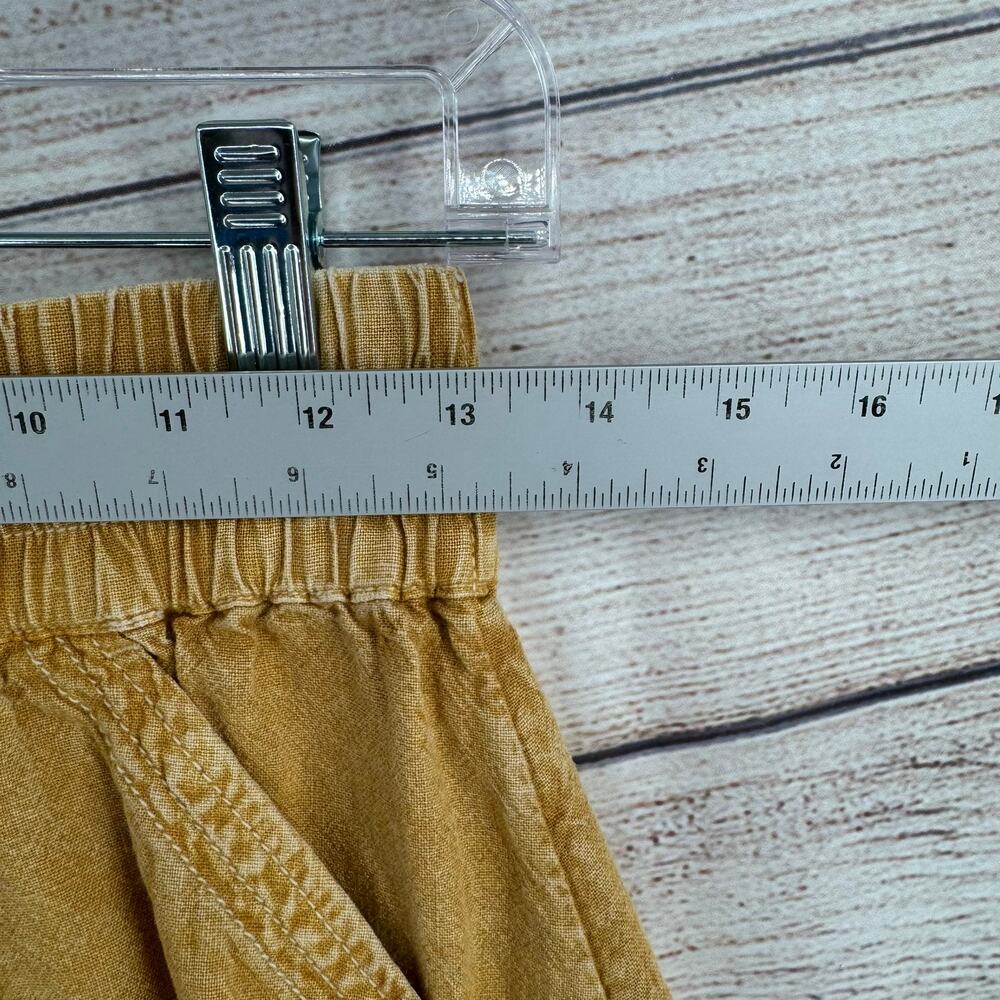 Pilcro Anthropologie Linen Blend Drawstring A-Line Skirt Womens SP Yellow Tan - Picture 9 of 10